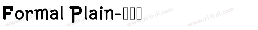Formal Plain字体转换